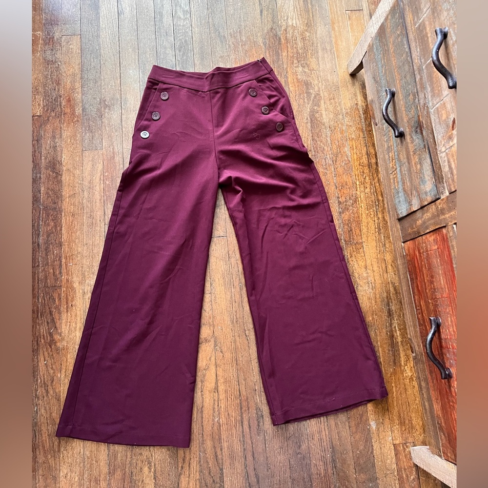 Lily White High Waisted trouser pants, size large